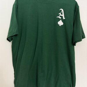 ROMWE Green Short Sleeve Tee with Graphic Design